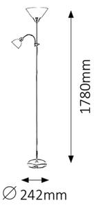 Rabalux 4064 - stojacia lampa ACTION 1xE27/100W+E14/25W