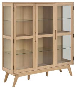 Actona Vitrína Marte 140 cm dub bielený