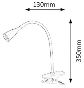 Rabalux 4198 - LED stolová lampa s klipom JEFF LED/4,5W/230V červená
