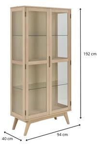 Actona Vitrína Marte 94 cm dub bielený