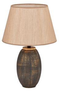 Sivá/béžová stolová lampa s textilným tienidlom (výška 46 cm) Yakamoz – Opviq lights