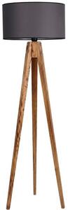 Čierna/v prírodnej farbe stojacia lampa s textilným tienidlom (výška 153 cm) Tripod – Opviq lights
