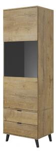 HALMAR Vitrína NEST 60 cm dub lefkas
