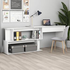Maison Exclusive - Rohový písací stôl Biely 200x50x76 cm Drevený materiál