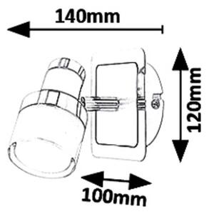 Rabalux 5021 - LED Nástenné bodové svietidlo HAROLD LED/5W/230V IP44