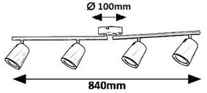 Rabalux 5048 - LED Bodové svietidlo SOLANGE 4xLED/6W/230V