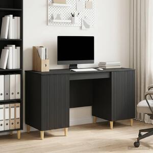 Maison Exclusive – písací stôl s policou, čierny, 142,5 x 50 x 75 cm, drevotrieska