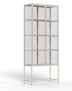 Actona Vitrína Seaford 77x185,6 cm sivá