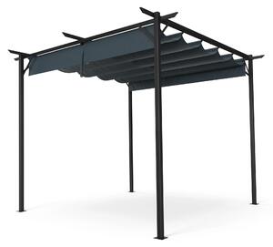 Blumfeldt Pergola 3x3 m - polyesterová strecha odolná voi poveternostným vplyvom, oceový rám s prákovým nástrekom, celoroné pouitie, jednoduchá montá, moderný dizajn na záhradu a terasu