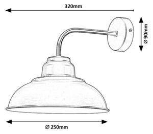 Rabalux 5307 - Nástenná lampa DRAGAN 1xE27/60W/230V