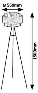 Rabalux 5385 - Stojacia lampa BASIL 1xE27/40W/230V