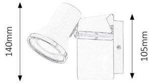 Rabalux 5497 - LED Kúpeľňové nástenné svietidlo STEVE 1xGU10/4,5W/230V