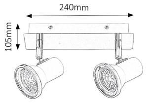 Rabalux 5498 - LED Kúpeľňové bodové svietidlo STEVE 2xGU10/4,5W/230V