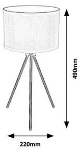 Rabalux 5597 - Stolná lampa STANISLAW 1xE27/60W/230V