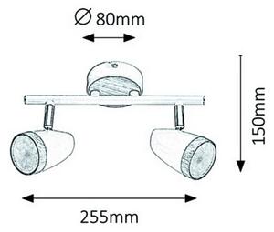 Rabalux 5565 - LED Bodové svietidlo KAREN 2xLED/4W/230V