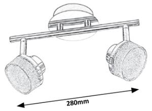 Rabalux 5636 - LED Stropné bodové svietidlo PADMA 2xLED/5W/230V