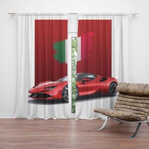 Sablio Záves Ferrari Talianska vlajka na červenom bloku: 2ks 140x250cm