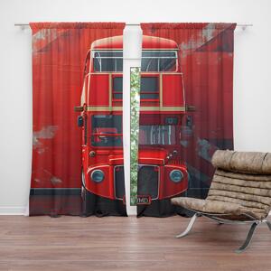 Sablio Záves Červený poschodový autobus Vlajka: 2ks 140x250cm