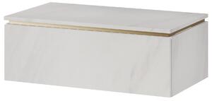 Szynaka Závěsná skříňka pod umyvadlo Letto 02 80 cm bílý mramor/zlatá