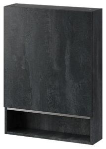 Szynaka Závěsná koupelnová skříňka Letto 04 60 cm černý beton