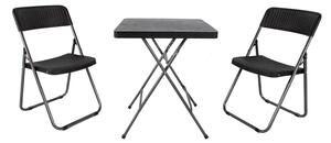 Linder Exclusiv Záhradná súprava BISTRO SET Čierny