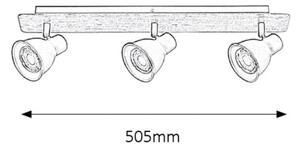 Rabalux 5904 - Bodové svietidlo MAC 3xGU10/35W/230V