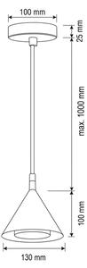 BRILAGI - Luster na lankách CONE SINGLE 1xGX53/15W/230V biela