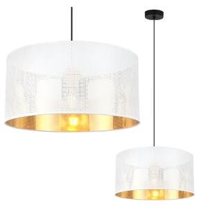 Závesné svietidlo Asti0, 1x biele PVC tienidlo, (fi 40cm), g, b
