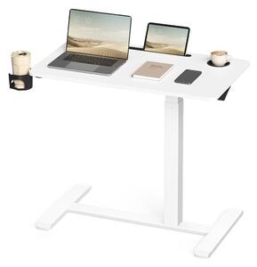 SONGMICS Výškovo nastaviteľný odkladací stolík Vasagle Elev 80 cm biely