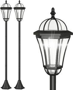 Outsunny Solárna záhradná lampa LED lampa Cestná lampa 6 hodín ABS 129 cm