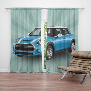 Sablio Záves Mini sedan Zelené pozadie: 2ks 140x250cm