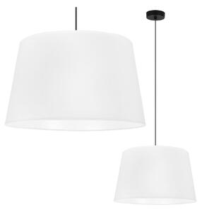 Závesné svietidlo Gaja, 1x biele textilné tienidlo, (fi 44cm), b