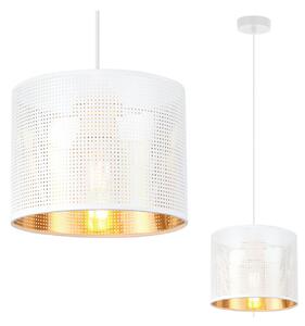 Závesné svietidlo Asti0, 1x biele PVC tienidlo, (fi 20cm), g, w