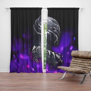 Sablio Záves BLACK PANTHER Fialová luminiscencia: 2ks 140x250cm