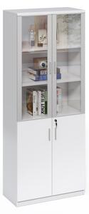 Vysoká kancelárska skriňa Houseland Prime Neo 04 80 cm biela