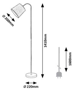 Rabalux 6640 - Stojacia lampa GODRIC 1xE27/25W/230V čierna