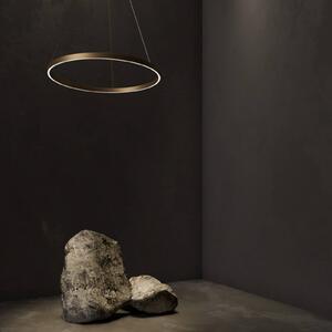 Maytoni LED závesné svietidlo Rim 1-light mosadzná farba Ø60cm 4000K