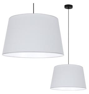 Závesné svietidlo Gaja, 1x svetlosivé textilné tienidlo, (fi 44cm), b