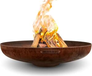 MOODZ Outdoor Living Brasero 100 cm - Exteriérový gril - Exteriérový gril Brasero - Exteriérový gril Plancha - Cortenová oceľ - 100x100x21 cm