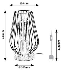 Rabalux 6915 - Stolná lampa GREMIO 1xE27/40W/230V čierna