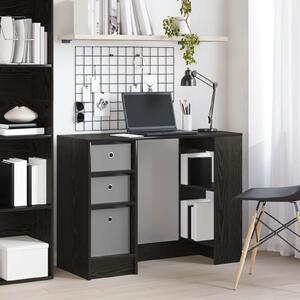 Maison Exclusive – písací stôl, čierna farba, vzhľad dubového dreva, materiál: drevotrieska