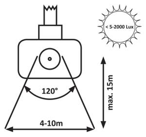 Rabalux 7066 - LED Reflektor so senzorom FLOOD LED/10W/230V 4000K IP44 čierna