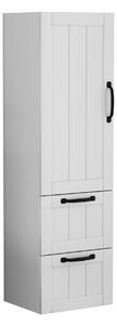Vysoká závesná kúpeľňová skrinka Houseland Elyra 120 cm biela