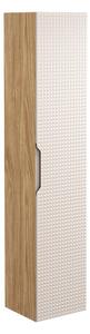 Comad Vysoká závesná kúpelňová skrinka Luxor Beige 80-01-1D béžová/dub olejovaný