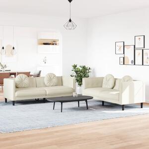 Maison Exclusive – 2-dielna sedacia súprava s vankúšmi, krémový zamat