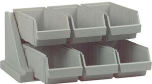 Príborník plastový 6 priehradiek Cambro, sivý