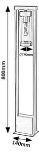 Rabalux 7387 - Vonkajšia lampa KOLTA 1xE27/12W/230V IP44