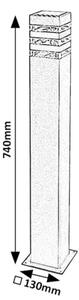 Rabalux 7380 - Vonkajšia lampa ANKARA 1xE27/12W/230V IP44