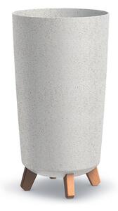 Prosperplast Vysoký kvetináč GRACIE TUBA SLIMECO biely, variant 23,9 cm