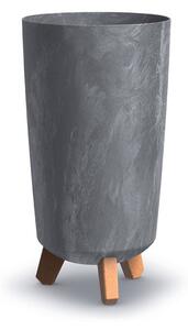 Prosperplast Vysoký kvetináč GRACIE TUBA SLIM betónové marengo, variant 23,9 cm